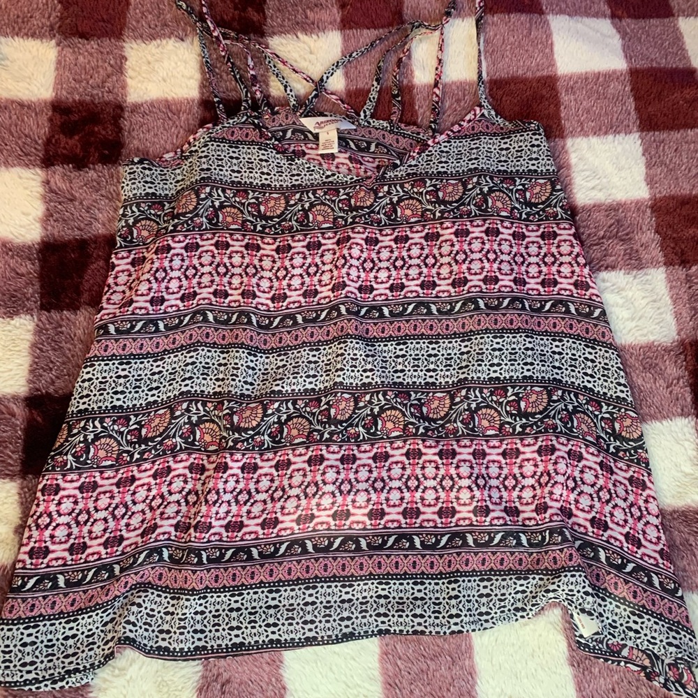 Patterned Flowy Tank top, Size S
